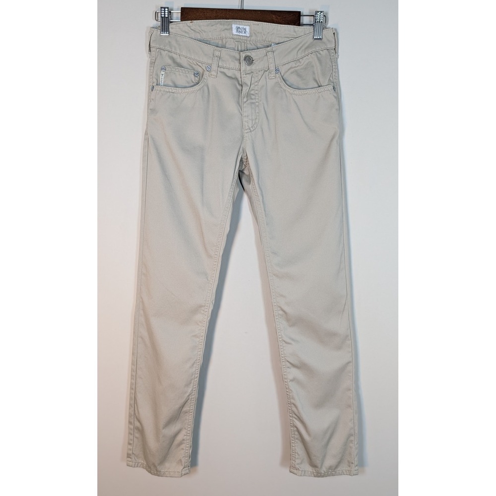 Desingner Armani Junior Boy Beige Chino Pants Slim Straight Leg Trousers Size 12